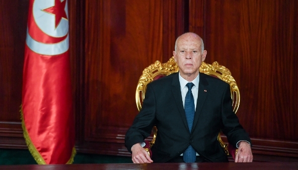 Tunisian President Kaïs Saïed at his swearing-in ceremony at the National Assembly, Tunis, 21 October 2024. 