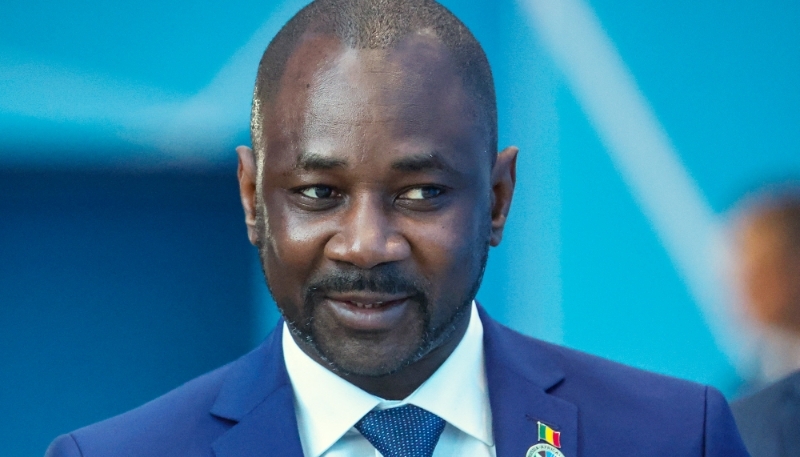 Assimi Goïta, leader of Mali's junta, at the Russia-Africa summit in Saint Petersburg, Russia, 27 July 2023. 