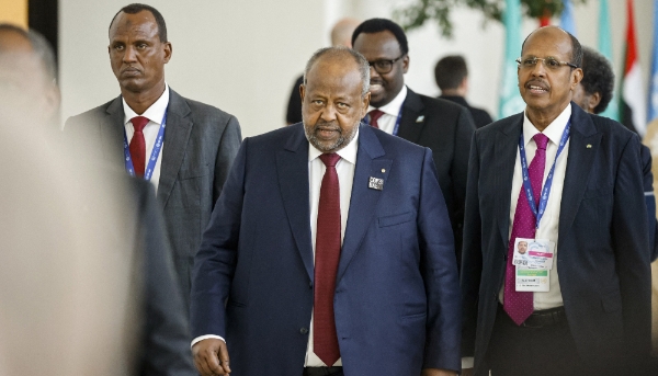 Djibouti's President Ismail Omar Guelleh during the UN climate summit in Dubai, 1 December 2023. 