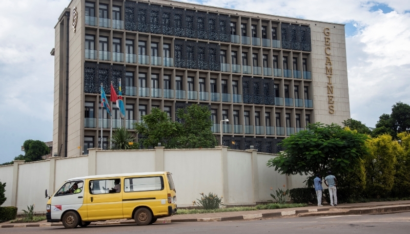 The Gécamines head-quarter in Lubumbashi, DRC, on 16 January 2021.