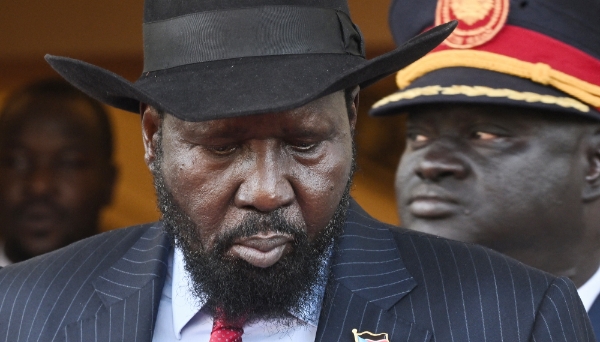 Salva Kiir in Juba, in february 2023.