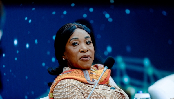 Ghana's Minister for Foreign Affairs Shirley Ayorkor Botchwey at the Antalya Diplomacy Forum, in Turkey on 12 March 2022.