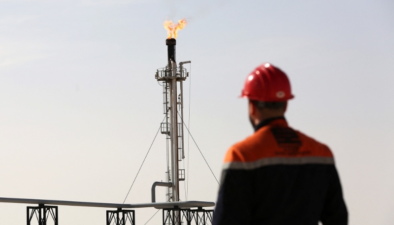 An oil and gas field operated by Sonatrach in Hassi Messaoud, in Algeria, February 2023.