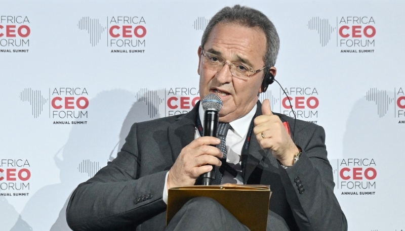 CEO of Tunisian CHO Group, Abdelaziz Makhloufi, at the Africa CEO Forum in Abidjan on 14 June 2022. 