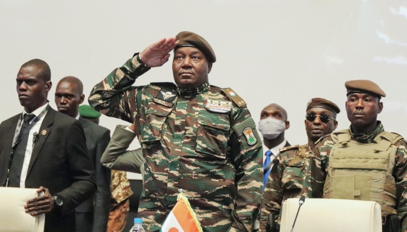 General Abdourahamane Tchiani at the the first Alliance of Sahel States summit in Niamey, Niger, 6 July 2024.