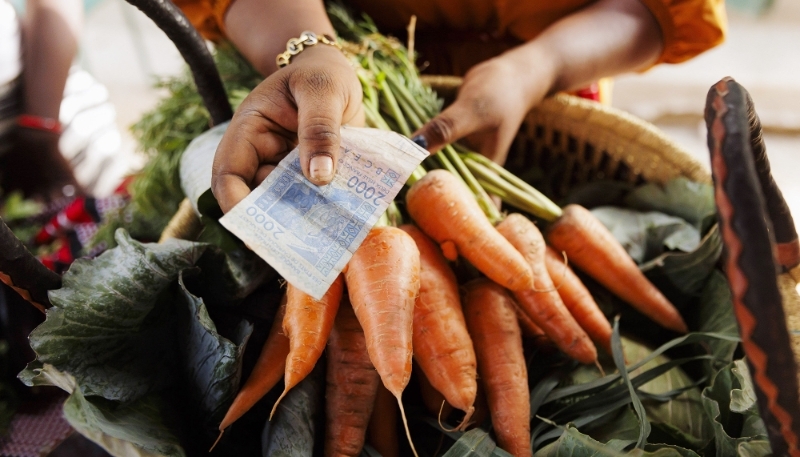 At a vegetable market in Burkina Faso, 4 March 2024.