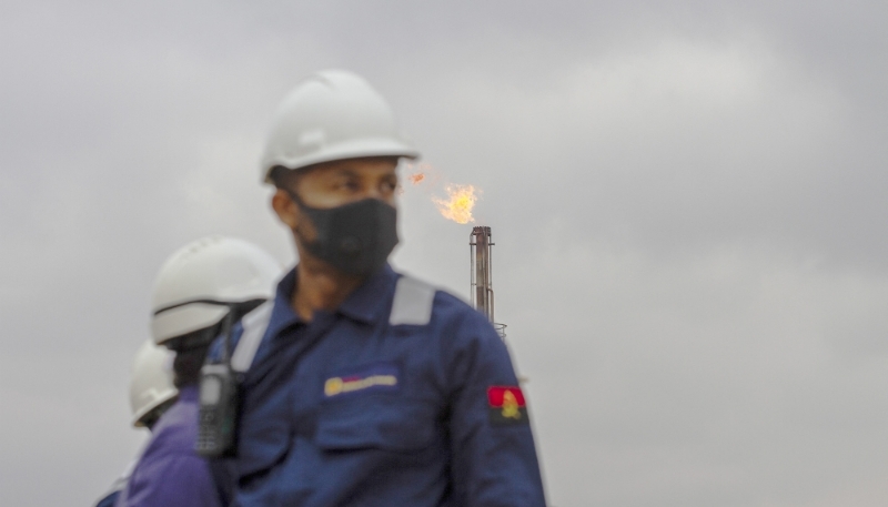 At the Sonangol refinery in Luanda, Angola, 22 October 2020.