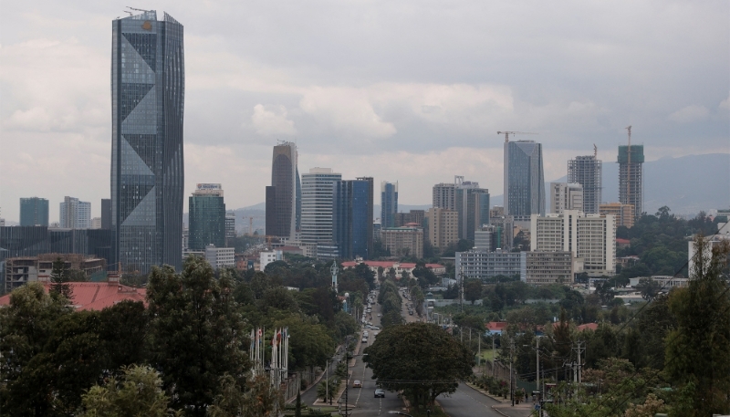 The cityscape of Addis Ababa, Ethiopia, in April 2024. 
