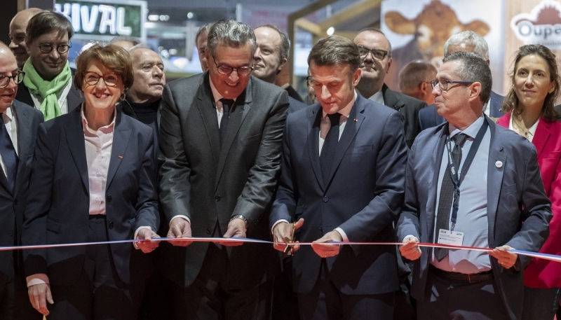 Aziz Akhannouch and Emmanuel Macron opening the Paris International Agricultural Show, 22 February 2025.