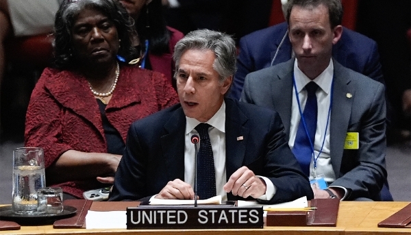 US Secretary of State Antony Blinken at the United Nations headquarters in New York City on 24 September 2024. 