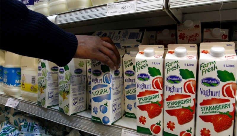 Brookside Dairy products at a supermarket in Nairobi, Kenya.