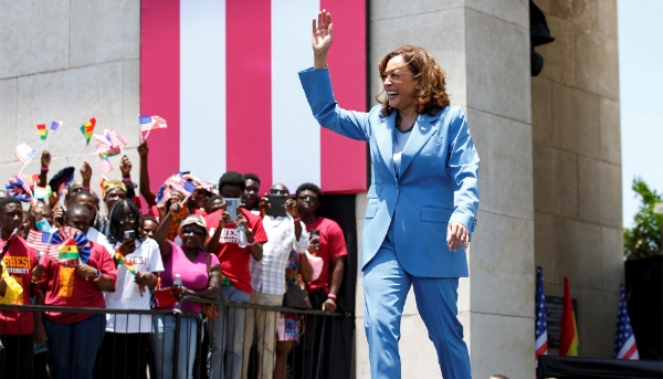 U.S. Vice President Kamala Harris in Accra, Ghana, on 28 March 2023. 