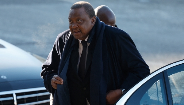 Former Kenyan president Uhuru Kenyatta in Berlin on 18 February 2025.