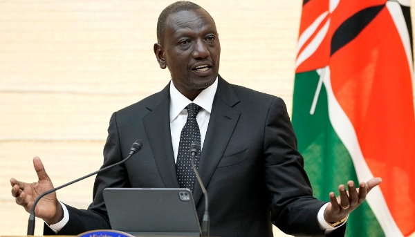 Kenya's President William Ruto in Tokyo on 8 February 2024.