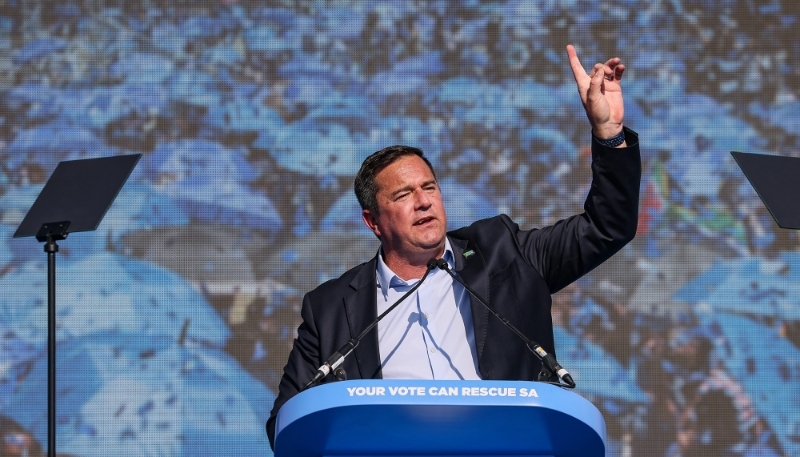 John Steenhuisen, leader of the Democratic Alliance, in Benoni, South Africa, on 26 May 2024.