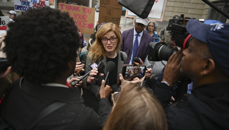 Former USAID Administrator Samantha Power in Washington, DC, on 27 February 2025.