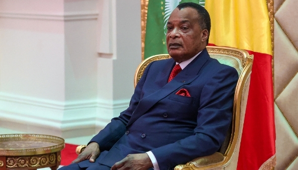 Republic of Congo's President Denis Sassou-Nguesso in Oyo, Congo, July 2022. 