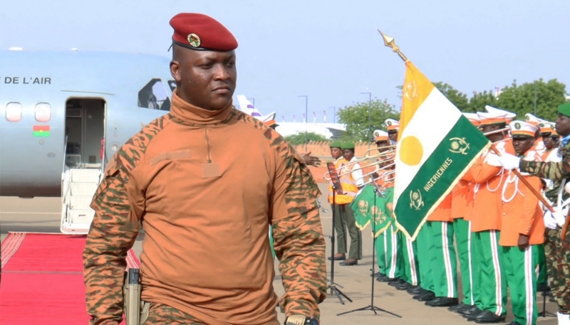 Captain Ibrahim Traoré in Niamey in July 2024. 