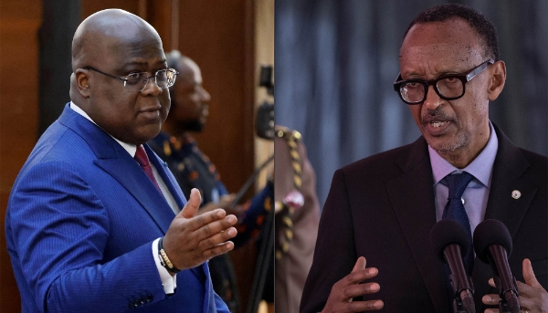 DR Congo president, Félix Tshisekedi, and his Rwandan counterpart, Paul Kagame.