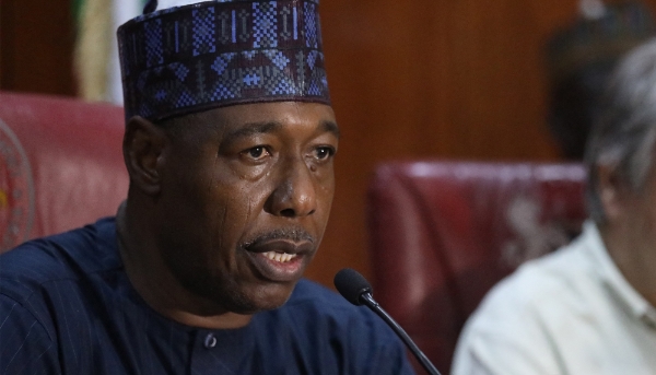 The Borno State Governor Babagana Zulum in Maiduguri on 3 May 2022.