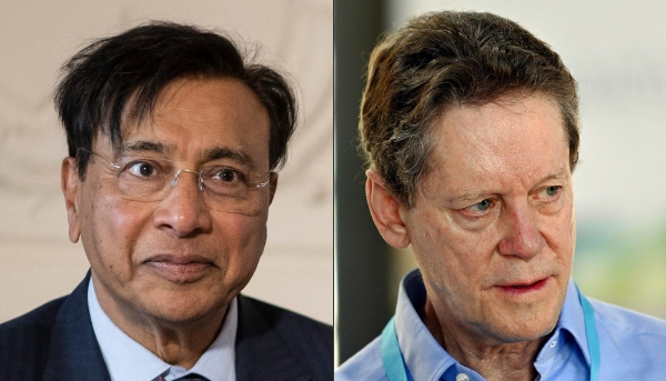 Lakshmi Mittal (left) and Robert Friedland.