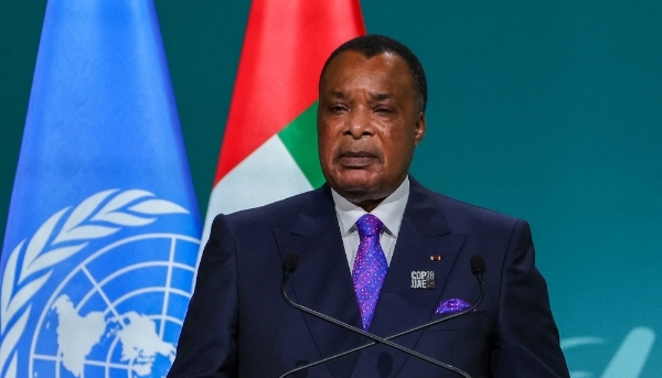 Congolese president Denis Sassou-Nguesso on 1 December 2024 in Dubai.