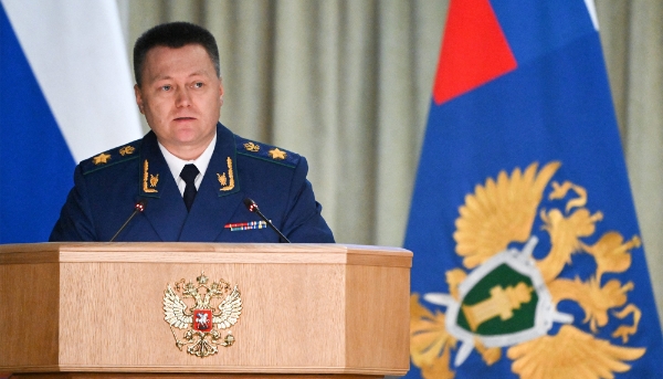 Russia's Prosecutor General Igor Krasnov in Moscow on 26 March 2024. 