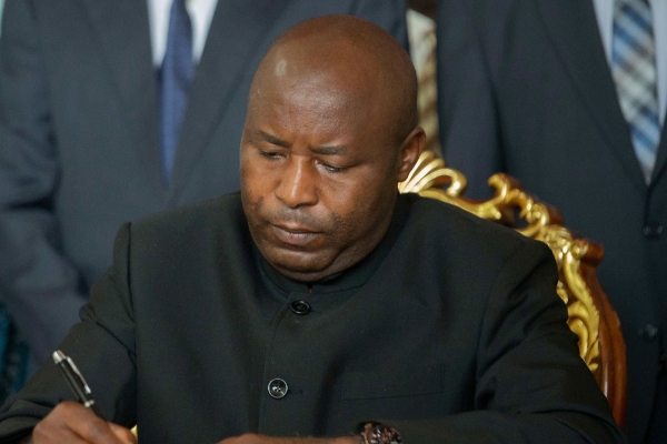 Burundi's president Evariste Ndayishimiye.