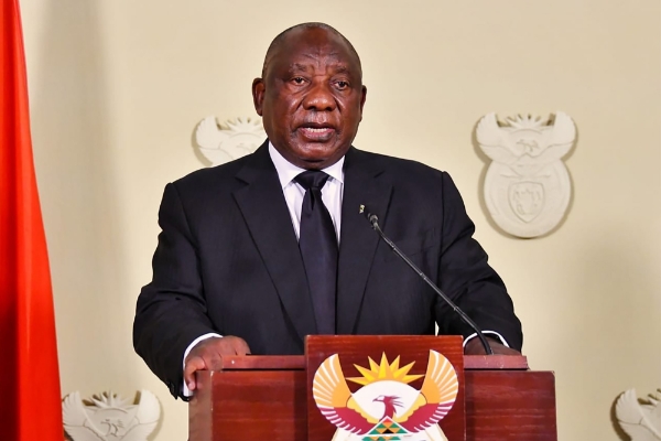 South African president Cyril Ramaphosa.