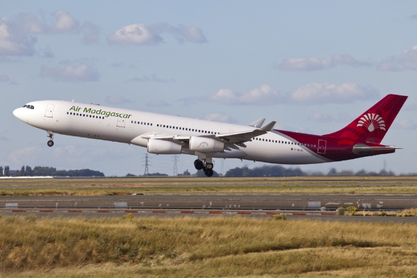 One of the two Air Madagascar A340s.