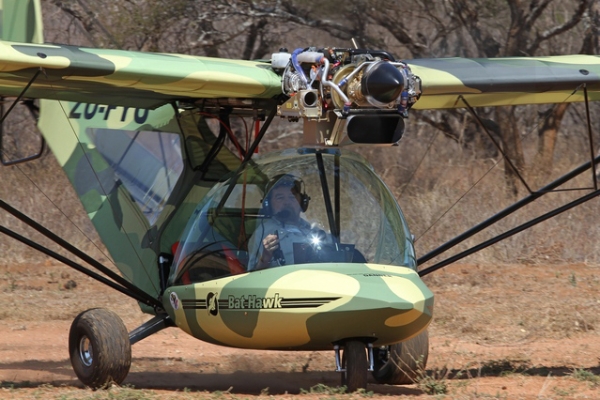 Bat Hawk light aircraft of the type used by the Dick Advisory Group in Cabo Delgado.