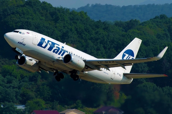 An aircraft of the Russian airline UTair.