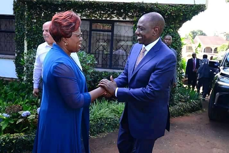 MP Alice Wahome and Kenyan Deputy President William Ruto in November 2019.