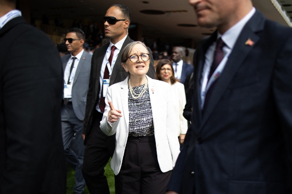 Tunisian PM Najla Bouden at the MEDEF Summer Conference La REF 2022, Paris, 30 August 2022.