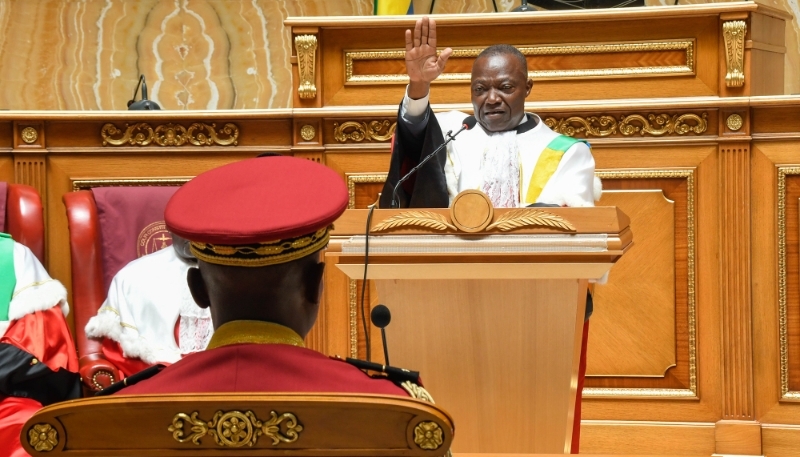 Dieudonné Aba'a Owono, President of the Constitutional Court, in September 2023.